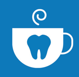 Dental icon of a cup and tooth in the middle symbolizing teeth whitening Dental icon of a cup and tooth in the middle symbolizing teeth whitening